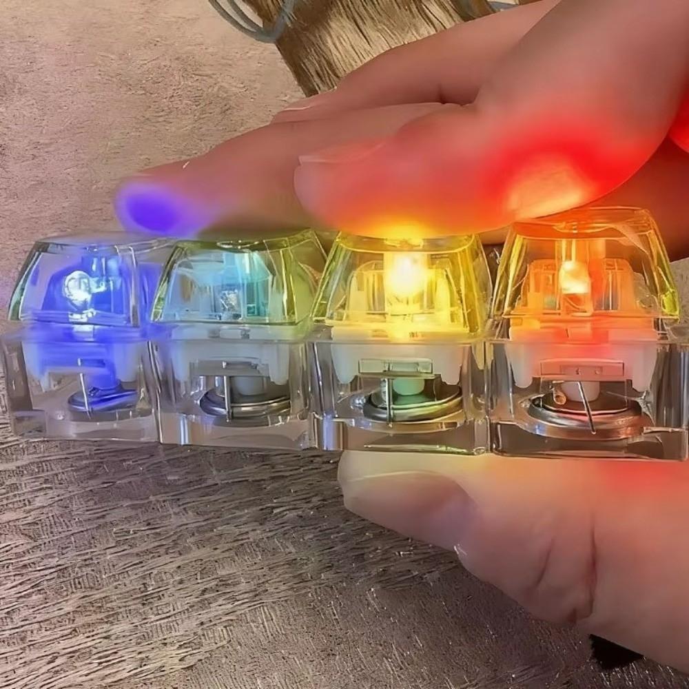 Glowing Light Up Keyboard Keychain Silent Operation Stress Relief Clicker  Stress Alleviating
