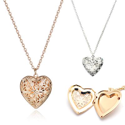 Женские милые ожерелья с подвеской в виде цветка в форме сердца