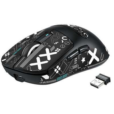 X ATTACK SHARK X3 49г Игровая мышь с беспроводным PAW3395 26000 TTC Kaihua 200 часов непрерывной работы Наклейки A.JAZZ Ультралегкая