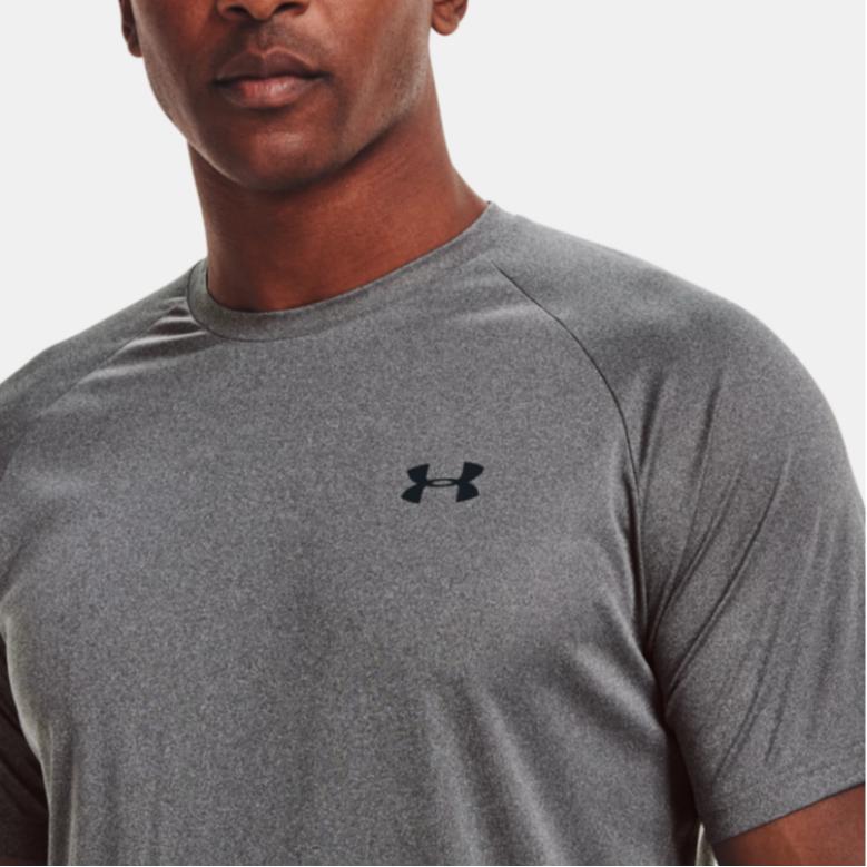 Under Armour Футболка с коротким рукавом и круглым вырезом Velocity Solid Logo, мужские топы, темно-серый цвет 1327965-012