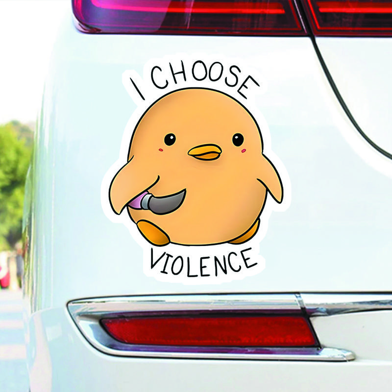 DS46#12x15см Я выбираю насилие наклейки на автомобиль водонепроницаемые виниловые наклейки на автомобиль внешние аксессуары