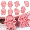 8Pcs/set Christmas Cookie Cutters Gingerbread Man Biscuit Mold New Year Party Fondant Baking Decoration Tool DIY Cake Decoration
