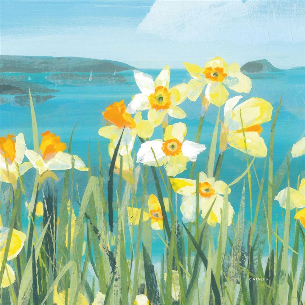 Claire Henley Coastal Spring Stretched Canvas