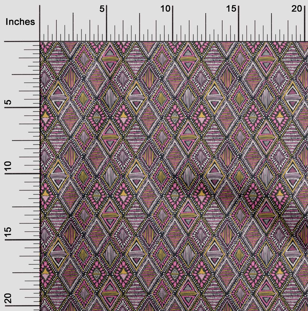 oneOone Cotton Flex Green Fabric Tribal Quilting Supplies Print Sewing Fabric by The Yard 40 Inch