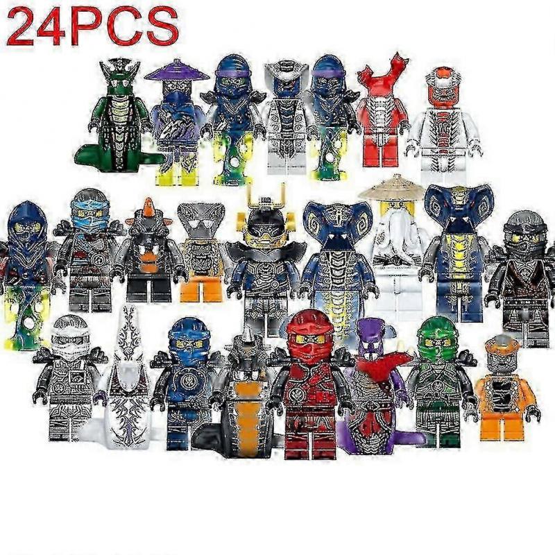 Mini Figure Building Blocks Set - 24-Piece Fun Toy Collection for Creative Kids