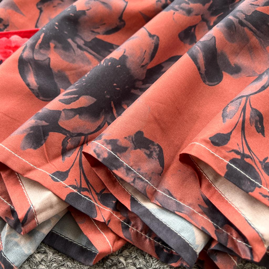 Summer Women Vintage Print Chiffon Turn-down Collar Shirt Single Breasted Holiday Beach Long Maxi Dresses