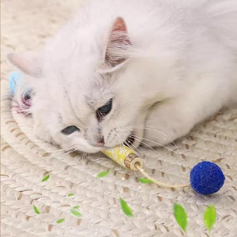 Игрушки-грызунки для кошек, палочки из натуральной травы, лакомства для питомцев, контроль комков шерсти, палочка для игры с кошкой