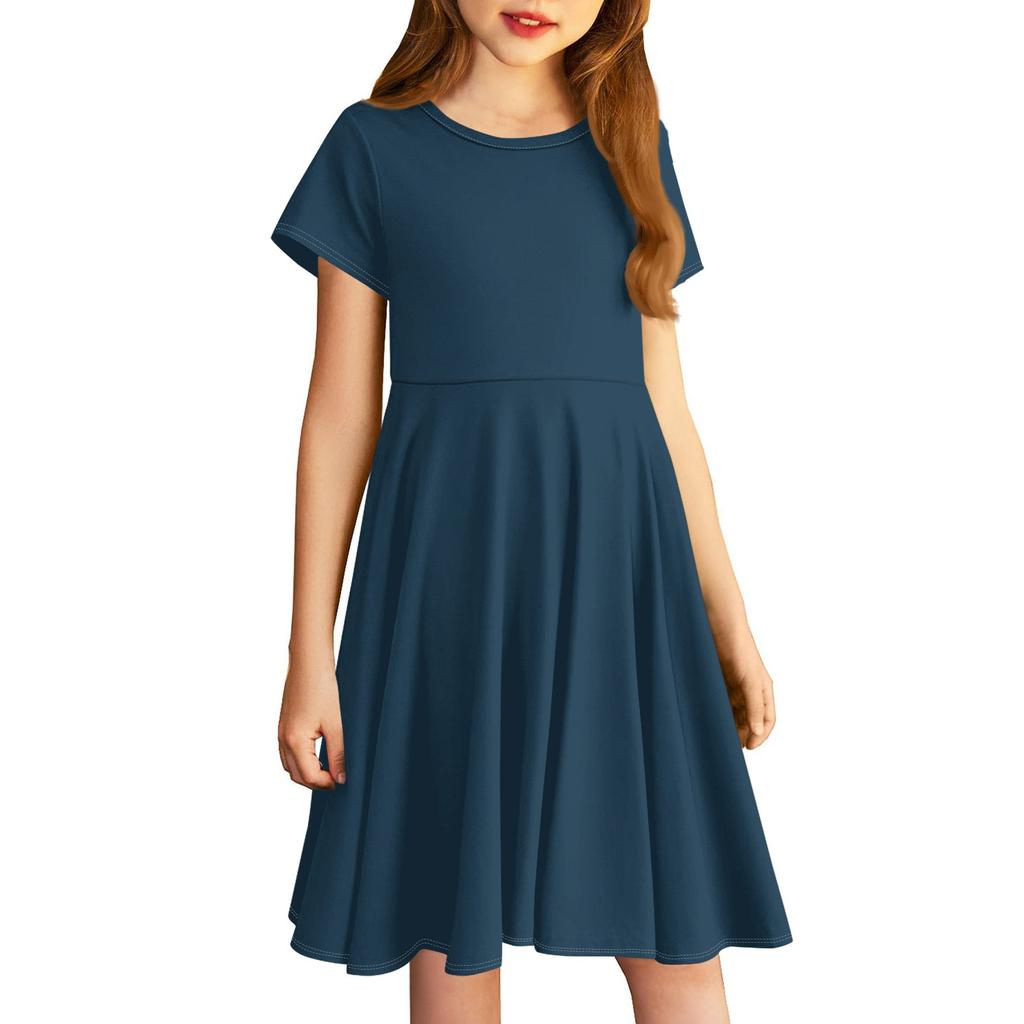 Girl Skirt Cute Solid Color Dress For Children Little Skirt