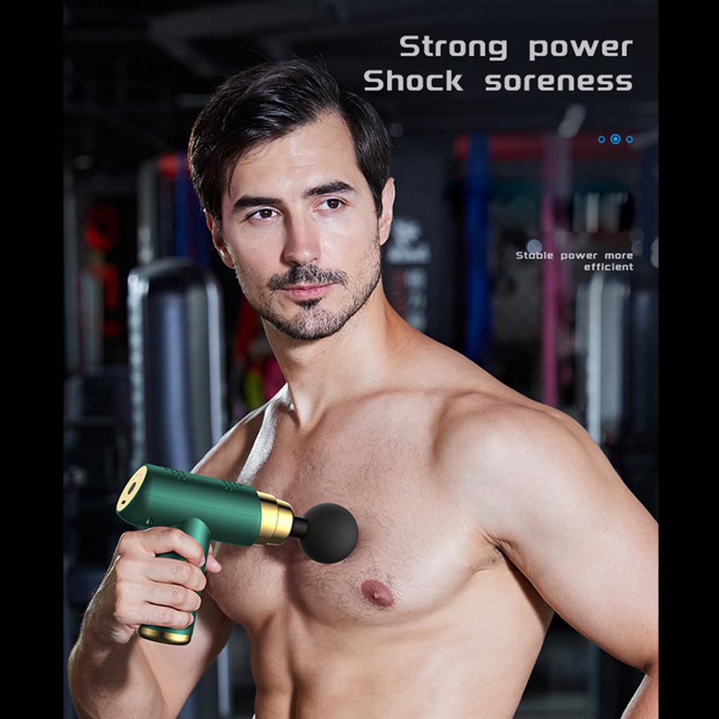 Fascia Massage Gun Muscle Relaxation Massager Portable Handheld Electric Body Massage Gun with 4