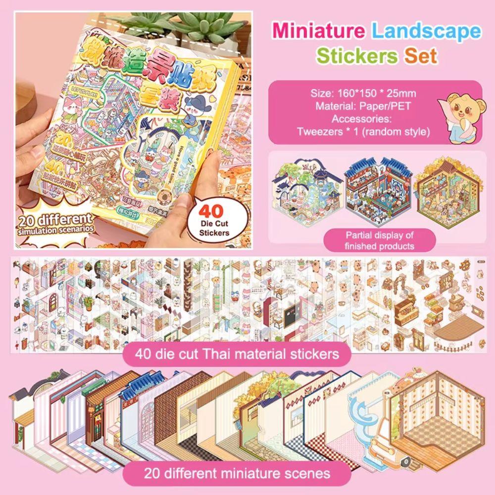 Capybara 3D Stickers Scene Set 20 in 1 Cabin Scene Decorative Decals  Card Lover