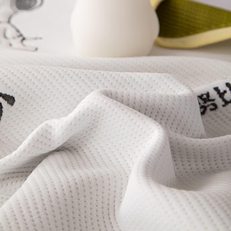 Snoopy Knitted Jacquard Summer Blanket