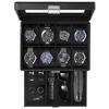 ProCase PU Watch Holds 8 Storage Accessory Organizes Small Perfect for Birthdays and Anniversaries All Black Case, 2-Tier, Watches, Unisex, Box, Case,