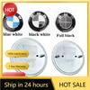 BBYX8 New 2025 2Pcs Boot Lid Emblem Badge Black White 82MM+74MM Trunk Hood Emblem Badge Logo Emblem Logo Badge for BMW E28 E34 E39 E60