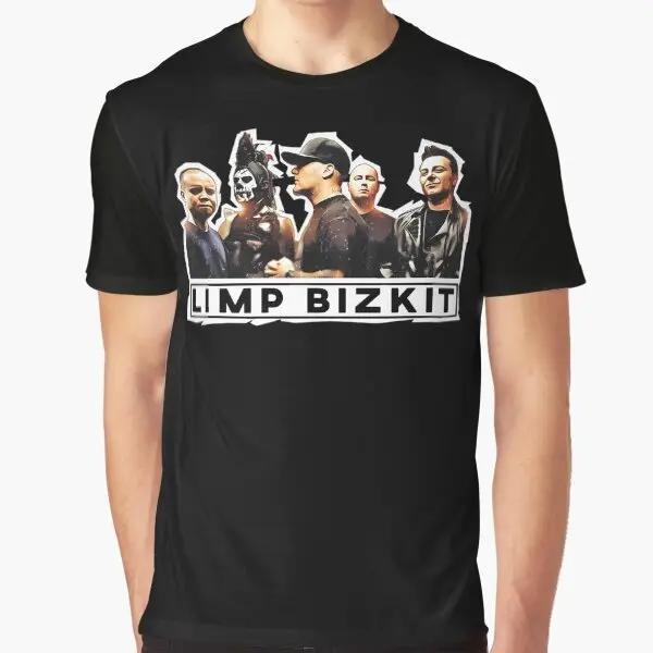 Хиты продаж Футболка Limp Bizkit с принтом музыкальной группы Летняя футболка класса люкс из чистого хлопка Мужская и женская футболка с короткими рукавами