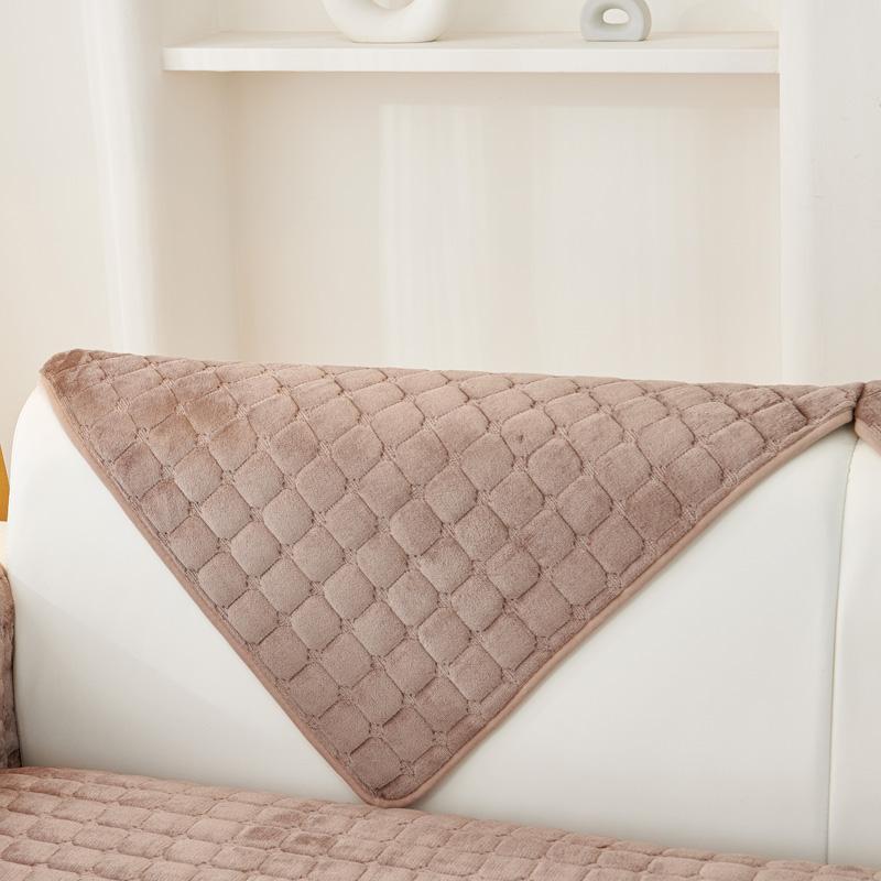 Плюшевые чехлы на диван, подушка для дивана, универсальный чехол на четыре сезона, нескользящий зимний чехол для дивана