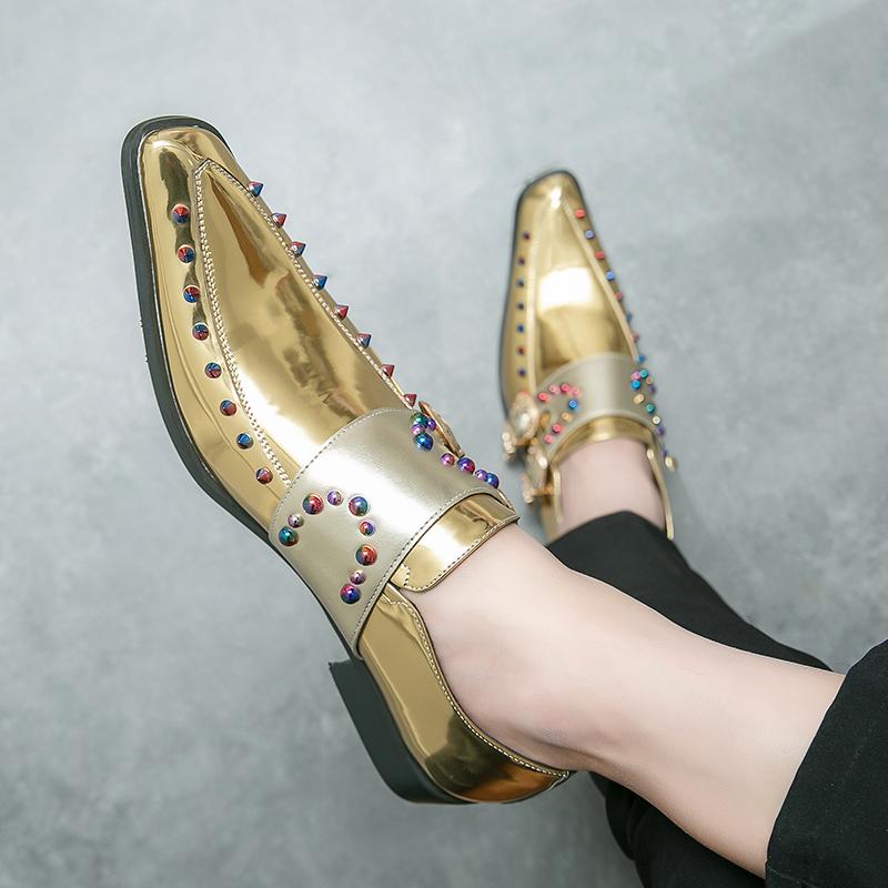 Fashion Classic Chelsea Pointed-toe Leather Shoes for Men Men Busines Fashion Hairstylist Leather Shoes Wedding Banquet Shoes Size 38-46