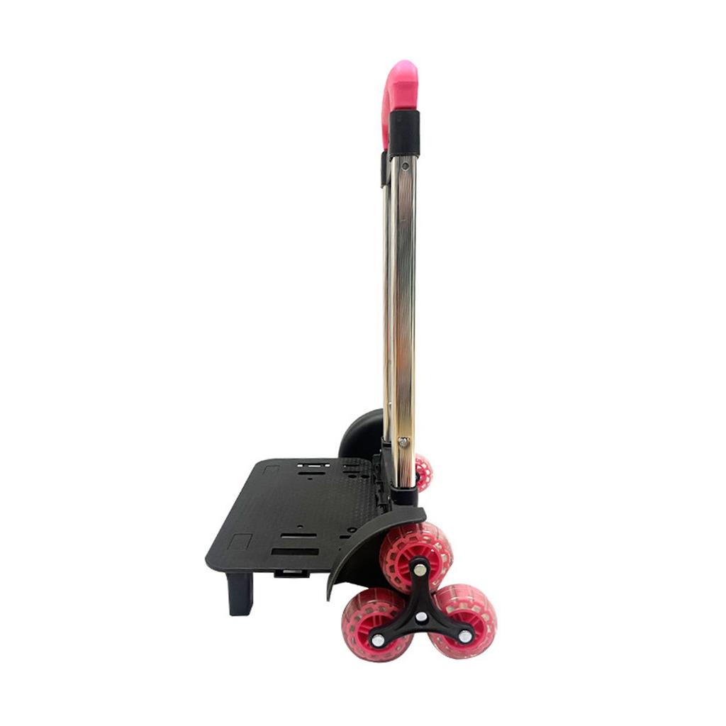 Складная тележка-тележка 6 колес Тележка-рюкзак Алюминиевый сплав Студенческий багаж Дорожная ручная тележка для студенческого рюкзака