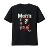 Футболка группы Misfits Черная Хлопок Все Размеры S 5XL XA19 винтажная Стиранная Мягкая мужская с принтом Дышащая Унисекс уличная мода