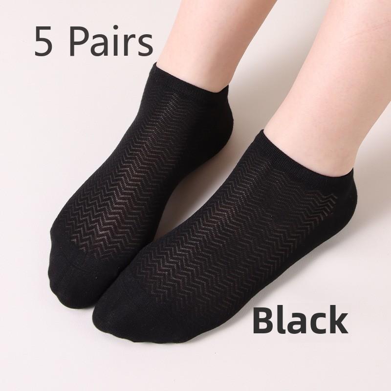 5 пар женских весенне-летних мягких влагоотводящих удобных дышащих сетчатых женских носков-лодочек