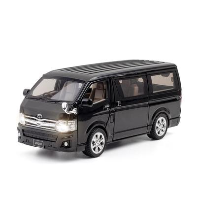 1/32 Toyota Hiace MPV цинковый сплав модель автомобиля игрушки литой фургон имитация бизнес-транспорта свет звук игрушки для мальчиков подарки на день рождения