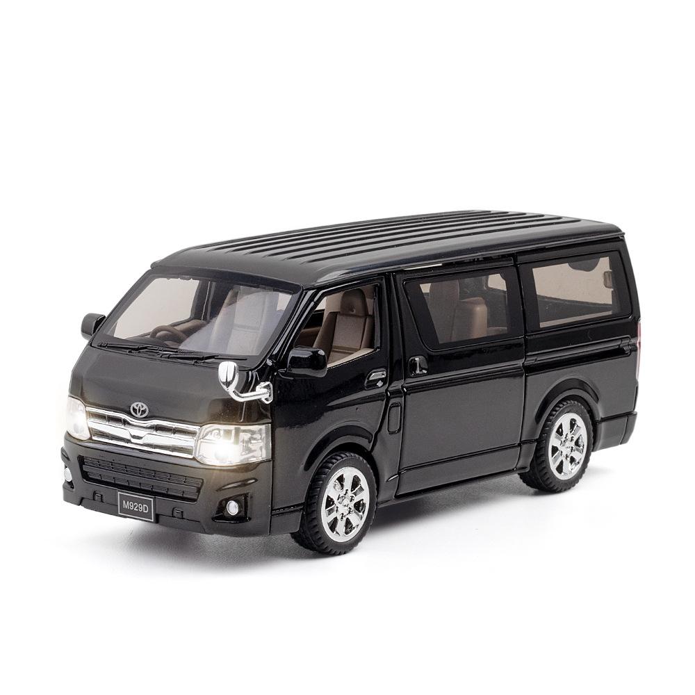 1:32 Scale Toyota Hiace MPV Alloy Car Model, Diecasts Metal Toy Vehicles Car Model with Simulation Sound and Light Collection Children Gift