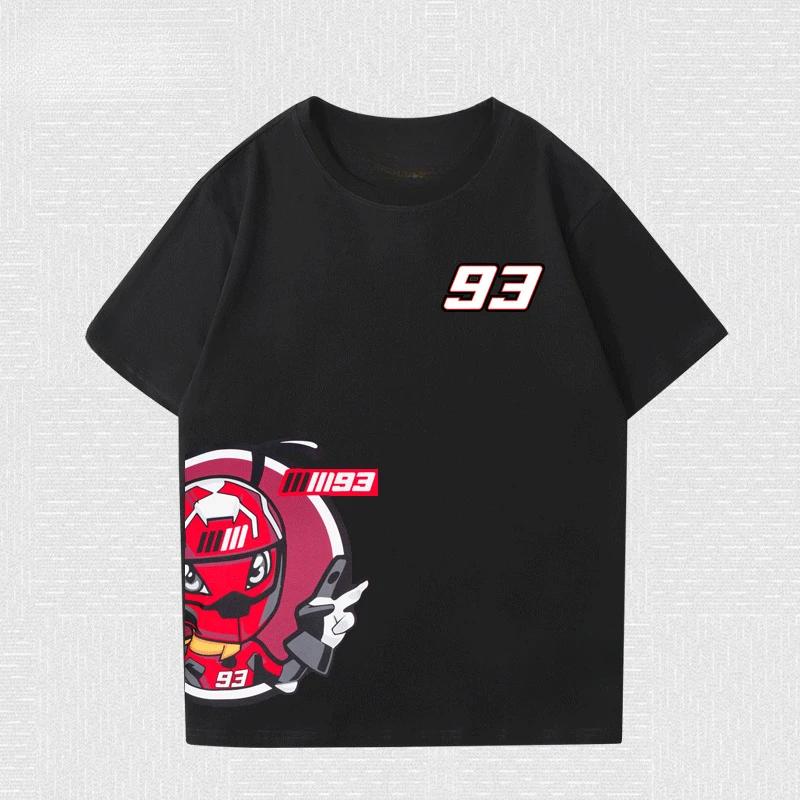 2025 Summer New MOTO93 Men Marquez Motorcycle Memorial T-Shirt Racing Suit Motorcycle Suit Cotton Short-sleeved Unseix T-shirt