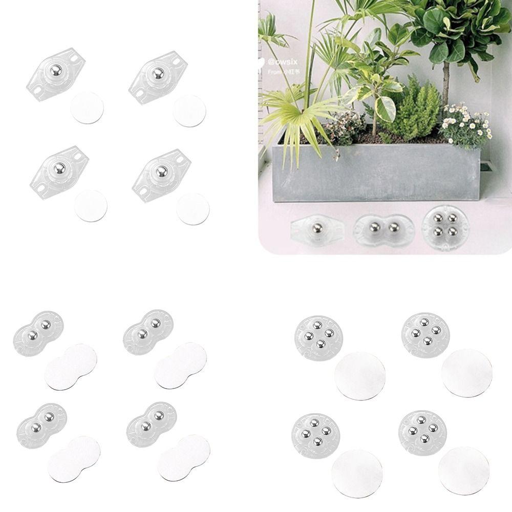 4pcs Moving Universal Wheel 360° Rotation Swivel Casters Mini Universal Pulley  Storage Box