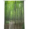 Прозрачные шторы с зеленым лесом и природой, тюлевые шторы для гостиной, окна, спальни, кухни, украшения дома, вуаль, шторы