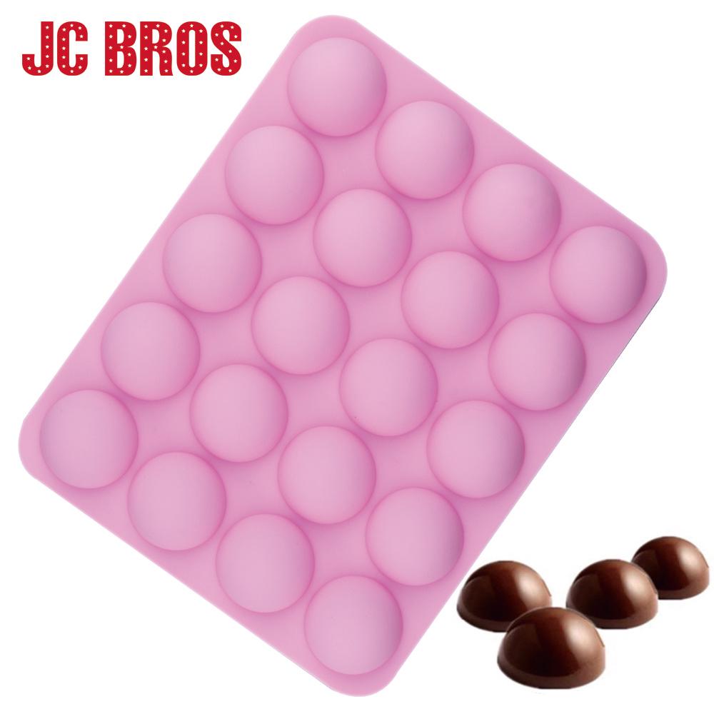 20 Holes Semi Round Shaped Silicone Mold DIY Ice Cream Mousse Mini Chocolate Fondant Decoration Tool