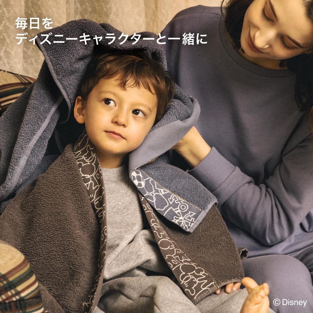Полотенце Института банных полотенец Микки Маус Набор Fast Low Gift Japan Technology [Персонаж Диснея] #023 2, Пушистый, Впитывающий, 100% Хлопок, Линять,