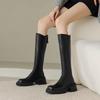 British Style Thick Heel Thick-soled Tall Knight Boots Women's 2025 Autumn and Winter New Versatile and Thin Knight Boots