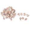50 Pcs Mixed Wooden Craft Squirrel Leaves Mushroom Shape Hedgehog Decoration