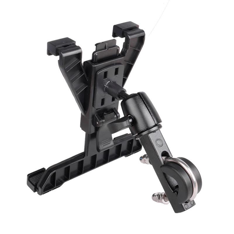 Крепление для велосипедного планшета с металлическим зажимом. Устойчивая к вибрациям вынос руля. Подходит для планшетов от 7 до 10 дюймов. Все стандартные 4-контактные адаптеры.