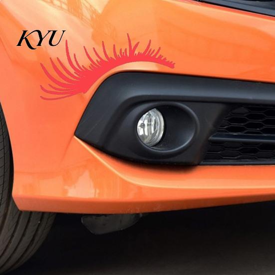DIY Personalized Auto Styling 2 Pairs Car Headlight Eyelash Stickers, Funny Headlamp Decals, Exterior Decoration Accessories Adhesive Cute Vehicle