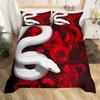 Snake Duvet Cover Python Bedding Set Gift for Teen Adult, Rainforest Animal Snake Comforter Cover Wildlife Reptiles Quilt Cover