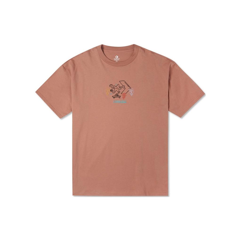Converse Футболка мужская с принтом "Pushing Along" Цвет: Cameo Brown 10023267-A04