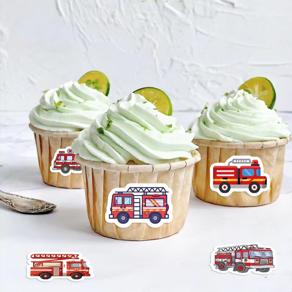 500 шт. Наклейки в рулоне «Пожарная машина» Граффити Мультяшное искусство Подарок Скрапбукинг Гостиная Телефон Сообщество Скейтборд Ностальгия Наклейка