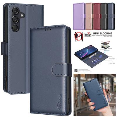 Чехол-книжка с защитой от кражи для Samsung Galaxy A17 A07 A56 A36 A26 A06 A16 A15 A14 A24 A34 A54 A55 A35 A25 A15 5G A05 A05s
