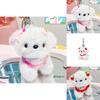 Lovely Cartoon Style Cotton Candy Dog Keychain For Sweet And Fun Fashion Statements