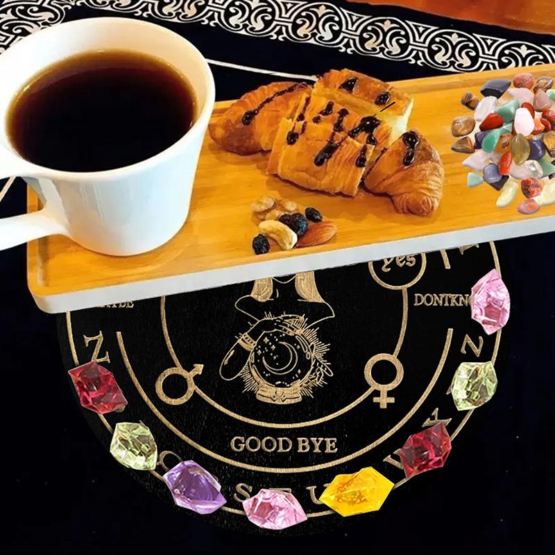 Алтарные украшения, Исцеляющая доска для медитации, маятниковая игра, деревянная гадальная доска с лунной звездой