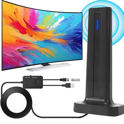 Цифровая ТВ-антенна для Smart TV Комнатная ТВ-антенна Дальний прием Антенна HDTV Поддерживает 4K 1080p С подставкой