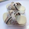 Large-sized Thick-soled Shoes Cross-sandals Flat-bottomed Fly-woven Soft-soled Shoes and Casual Sandals