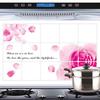 Oil-proof Kitchen Wall Sticker Rose Tulip Flower Dolphin Dandelion Self-adhesive Waterproof Heat Resistant Bathroom Kitchen Wall Art Decal Decoration