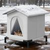 Уличный домик для кошек складной зимний приют для спящих бездомных кошек, ветрозащитный, для патио, балкона, игр, сна
