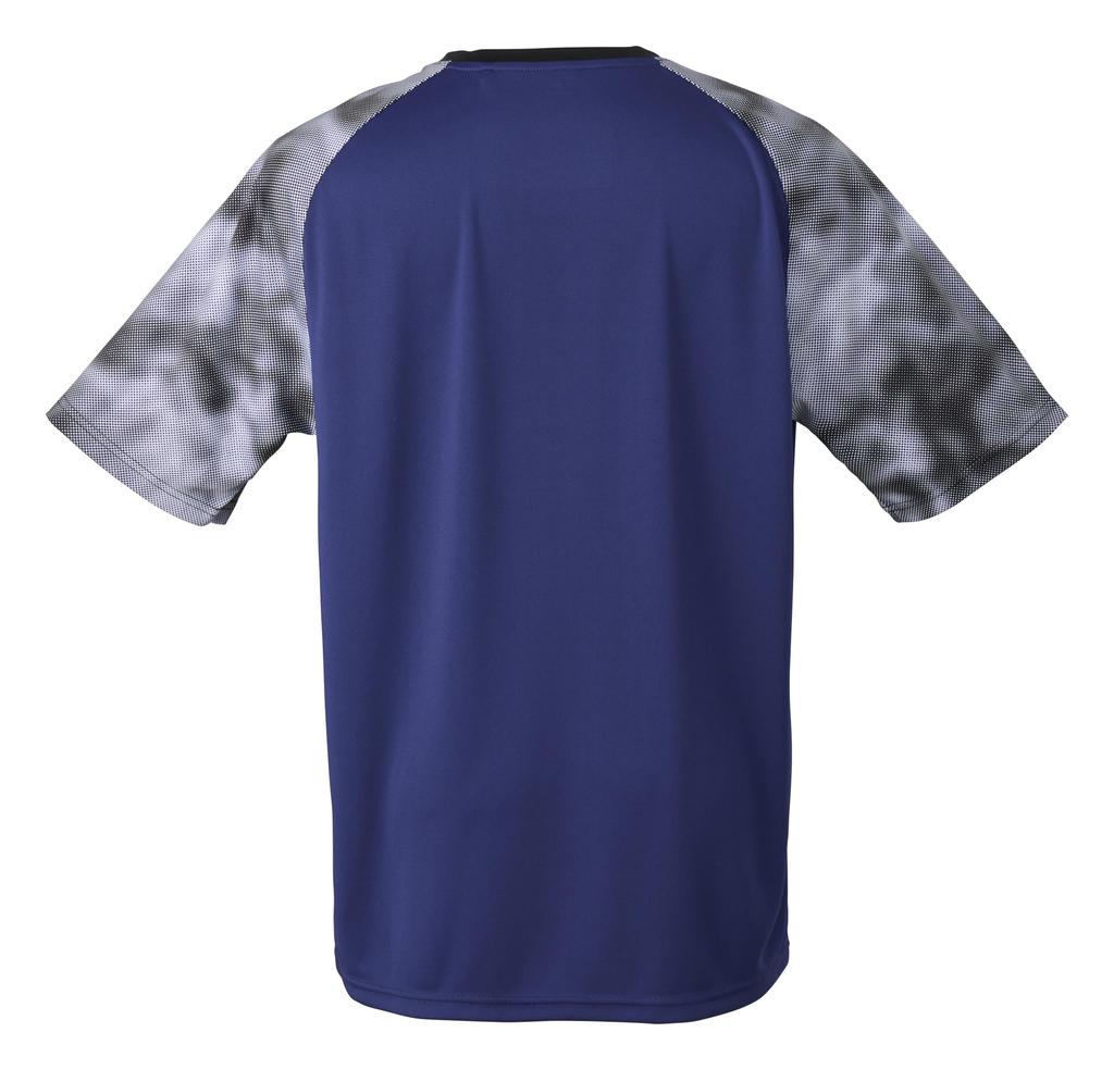 Теннисная одежда Dunlop Одежда для бадминтона Впитывающая влагу Быстросохнущая Защита от УФ-лучей DAL8402 2024SS Темно-синий S [DUNLOP] Футболка