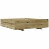 VidaXL Jardinière 100x100x26,5 cm bois de pin imprégné, jardinière d'extérieur, bac à fleurs, boîte à plantes, jardinière de 847322