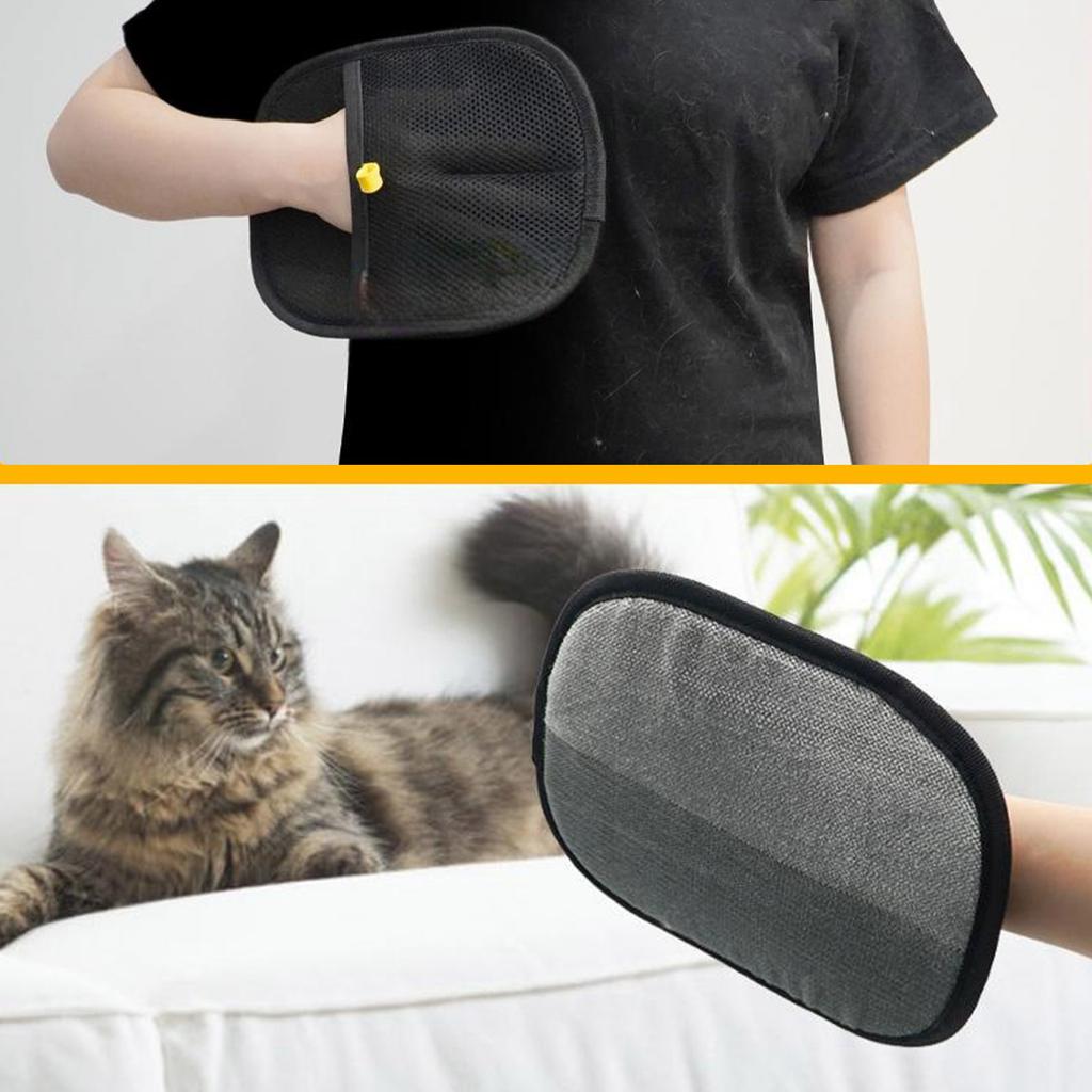 Double Sided Pet Grooming Gloves for Efficient Hair Removal and Static Reduction Pet Lint Remover for Various Occasion