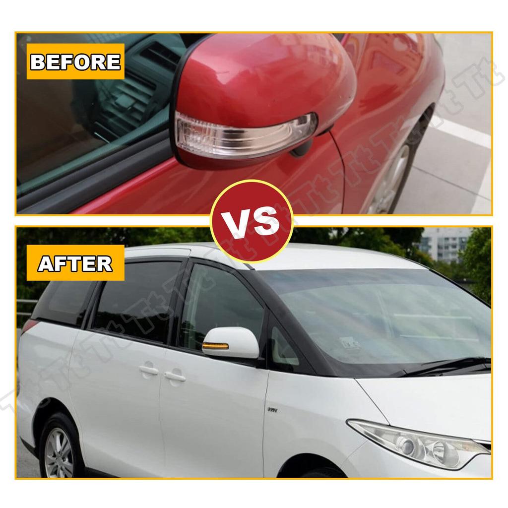 Clear Lens Sequential Door Mirror Turn Signals for Vellfire Estima Voxy Alphard, (20 Series), (50 Series), Noah, (70 Series).