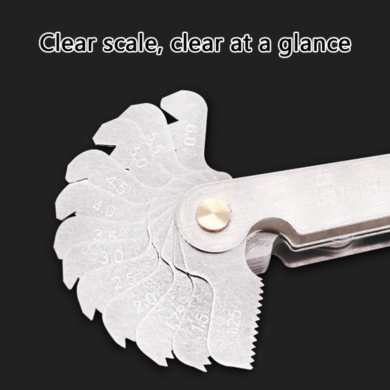 Профессиональный инструмент для измерения резьбы Высокоточные шаблоны шага резьбы Простой в использовании для инженеров, ремонтников и DIY-проектов