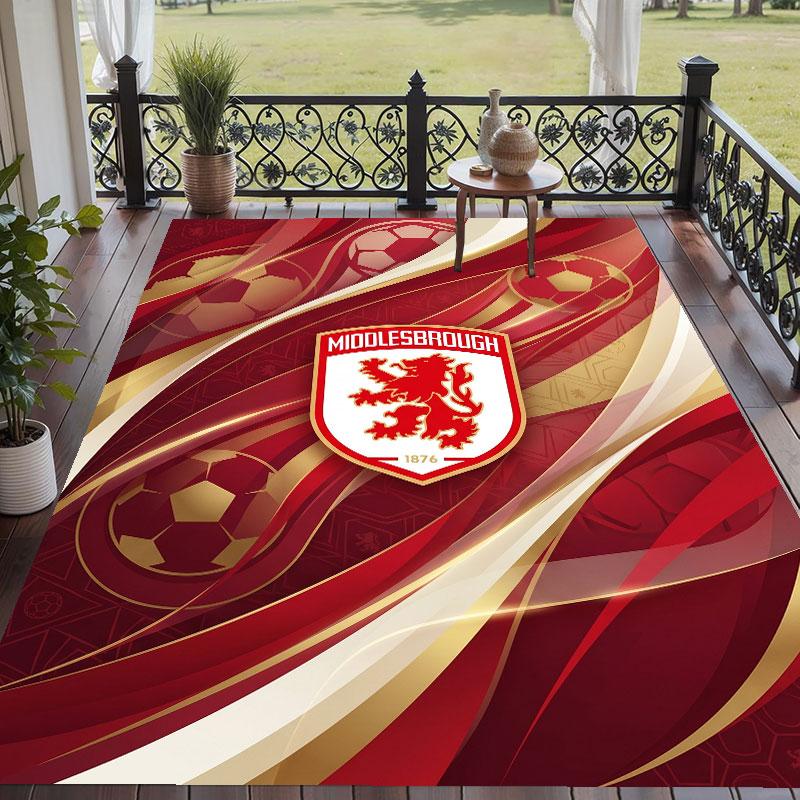 Soft Floor Carpet Middlesbrough FC Pattern Area Rug Decorative Mat For Home Room Decoration
